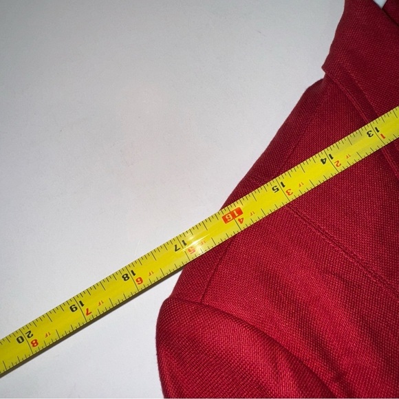 Talbots Red Women's Linen Blend Blazer Size 16 P - Picture 11 of 16